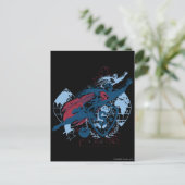 Superman und Karte (Stehend Vorderseite)