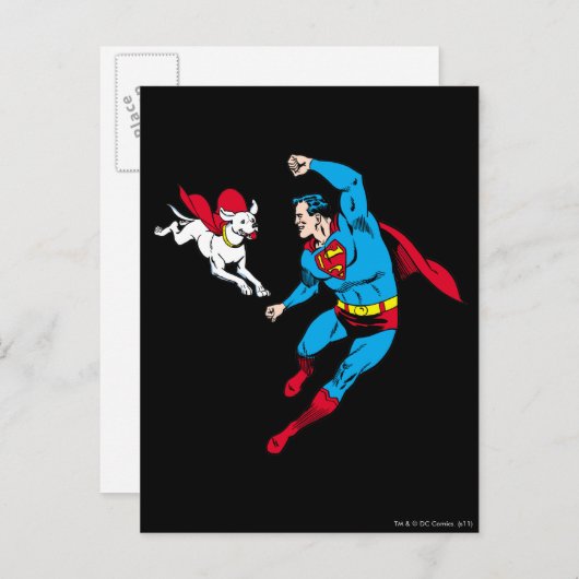 Superman und Krypto 2 Postkarte (Vorne/Hinten)