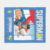 Superman und Krypto fliegen Fleecedecke (Vorderseite (Horizontal))