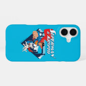 Superman und Krypto fliegen iPhone 16 Hülle (Rückseite (Horizontal))