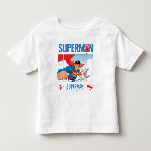 Superman und Krypto fliegen Kleinkind T-shirt (Vorderseite)