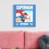 Superman und Krypto fliegen Leinwanddruck (Insitu (Wohnzimmer))