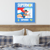 Superman und Krypto fliegen Leinwanddruck (Insitu (Schlafzimmer))