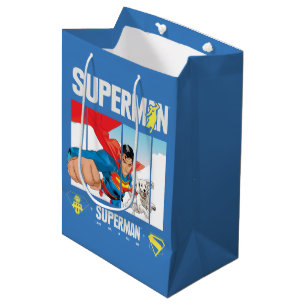 Superman und Krypto fliegen Mittlere Geschenktüte