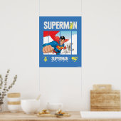 Superman und Krypto fliegen Poster (Küche)