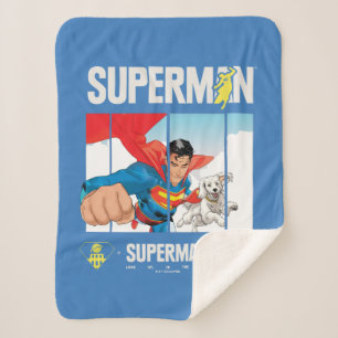 Superman und Krypto fliegen Sherpadecke