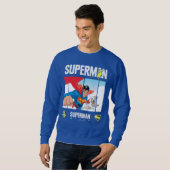 Superman und Krypto fliegen Sweatshirt (Vorne ganz)