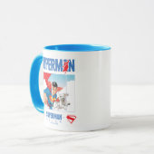 Superman und Krypto fliegen Tasse (Vorderseite Links)