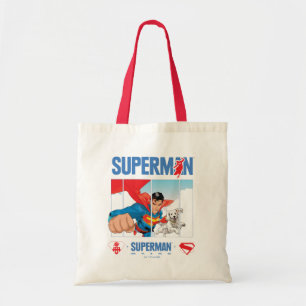 Superman und Krypto fliegen Tragetasche
