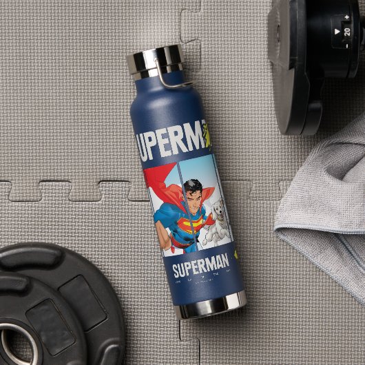 Superman und Krypto fliegen Trinkflasche (Fitnessstudio)