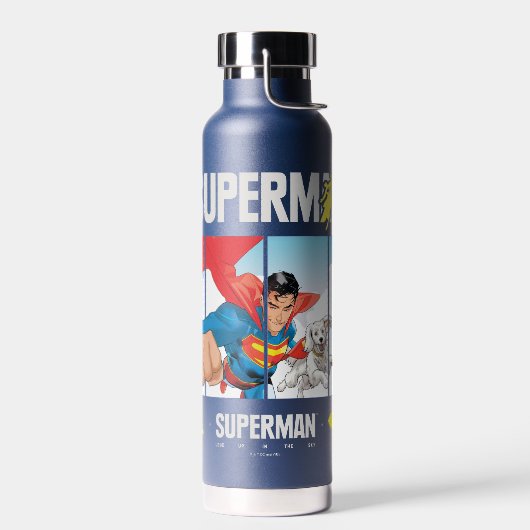 Superman und Krypto fliegen Trinkflasche (Links)