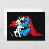 Superman und Krypto Postkarte (Vorne/Hinten)
