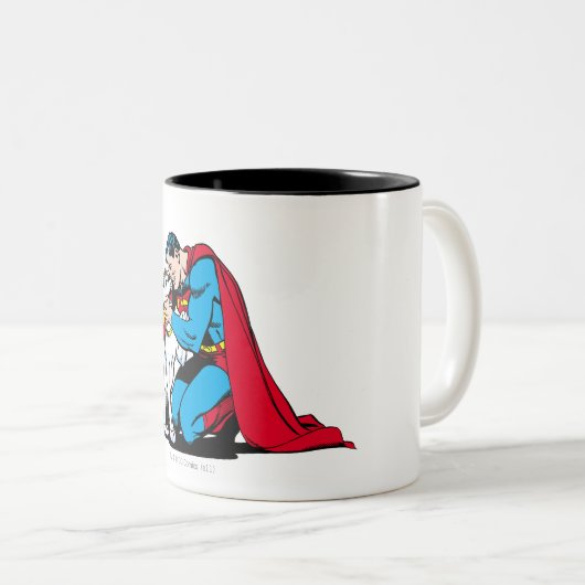 Superman und Krypto Zweifarbige Tasse (VorderseiteRechts)