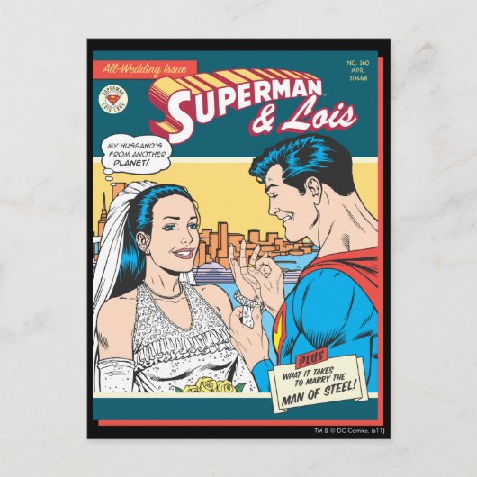 Superman und Lois Comic Postkarte (Vorderseite)