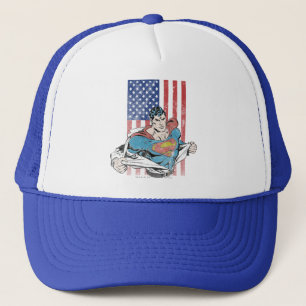 Superman und US-Flagge Truckerkappe
