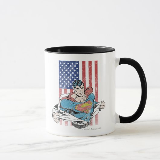 Superman & US-Flagge Tasse (Rechts)