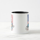 Superman & US-Flagge Tasse (Zentrum)