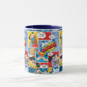 Superman-Valentinstag | Comic Book Collage Tasse (Zentrum)