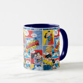 Superman-Valentinstag | Comic Book Collage Tasse (VorderseiteRechts)