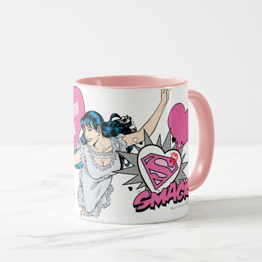Superman-Valentinstag | Fliegen mit mir Tasse (VorderseiteRechts)