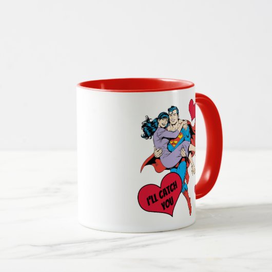Superman-Valentinstag | Ich fange dich Tasse (VorderseiteRechts)