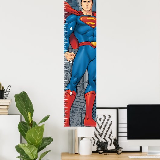 Superman | Wachstumstabelle Poster (Heimbüro)