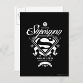 Superman-Wappen Postkarte (Vorne/Hinten)