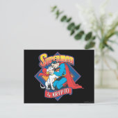Superman with Krypto Postkarte (Stehend Vorderseite)