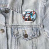 Superman & Wolkenkratzer Button (Beispiel)