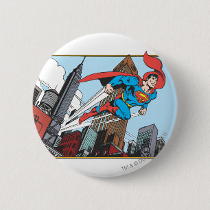 Superman & Wolkenkratzer Button