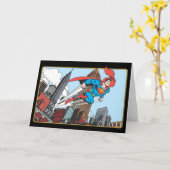 Superman & Wolkenkratzer Karte (Gelbe Blume)