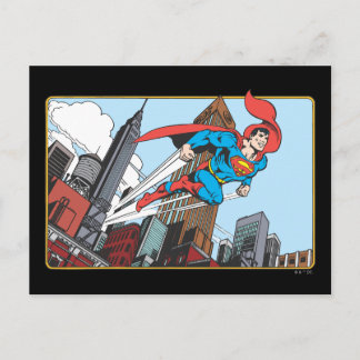 Superman & Wolkenkratzer Postkarte