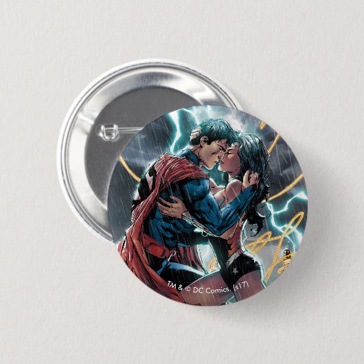 Superman/Wonder Woman Comic Werbekunst Button (Vorne & Hinten)