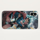 Superman/Wonder Woman Comic Werbekunst Case-Mate iPhone Hülle (Rückseite (Horizontal))
