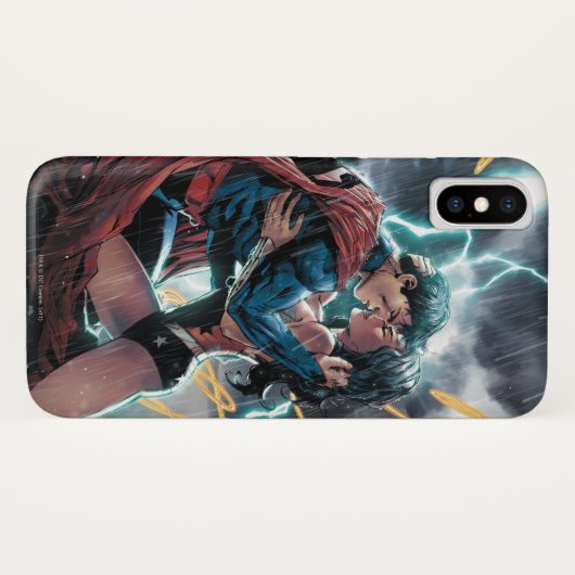 Superman/Wonder Woman Comic Werbekunst Case-Mate iPhone Hülle (Rückseite (Horizontal))