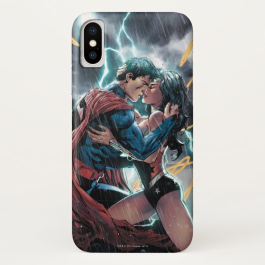 Superman/Wonder Woman Comic Werbekunst Case-Mate iPhone Hülle (Rückseite)