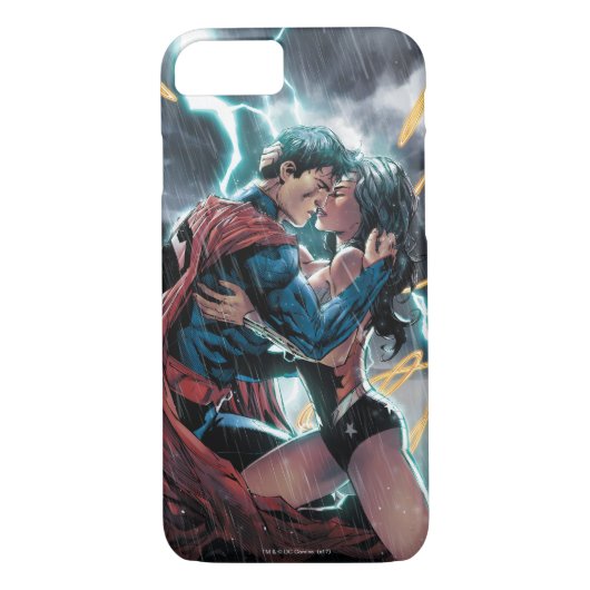 Superman/Wonder Woman Comic Werbekunst Case-Mate iPhone Hülle (Rückseite)