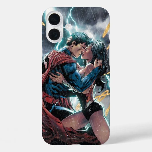 Superman/Wonder Woman Comic Werbekunst Case-Mate iPhone Hülle (Rückseite)