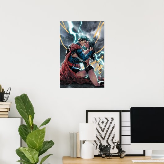 Superman/Wonder Woman Comic Werbekunst Poster (Heimbüro)