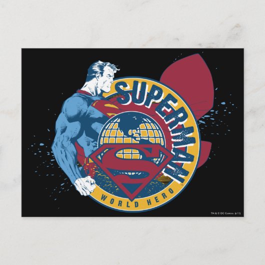 Superman - World Hero Postkarte (Vorderseite)