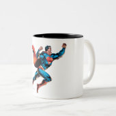 Superman Yells Zweifarbige Tasse (VorderseiteRechts)