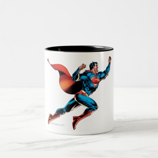Superman Yells Zweifarbige Tasse (Mittel)