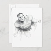 Superman Zeichnend Postkarte (Vorne/Hinten)