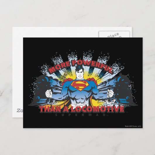 Superman - Zwei Züge Postkarte (Vorne/Hinten)