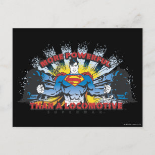 Superman - Zwei Züge Postkarte