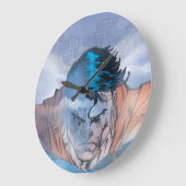 Supermann - Blau Große Wanduhr (Winkel)