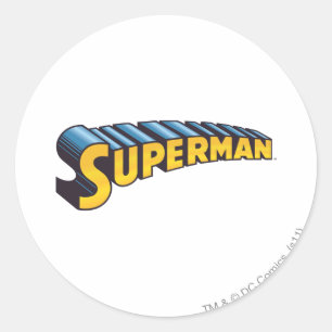 Supermann  Logo für klassische Namen Runder Aufkleber