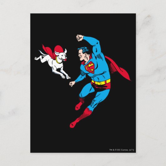 Supermann und Krypto 2 Postkarte (Vorderseite)