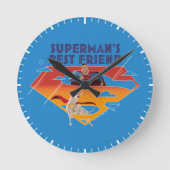 Supermans bester Freund Runde Wanduhr (Vorderseite)