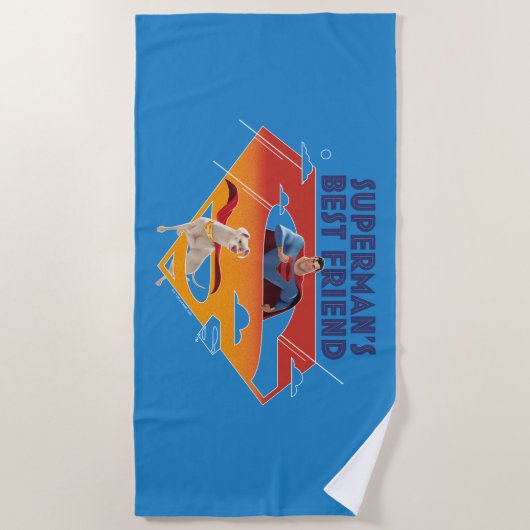 Supermans bester Freund Strandtuch (Vorderseite)